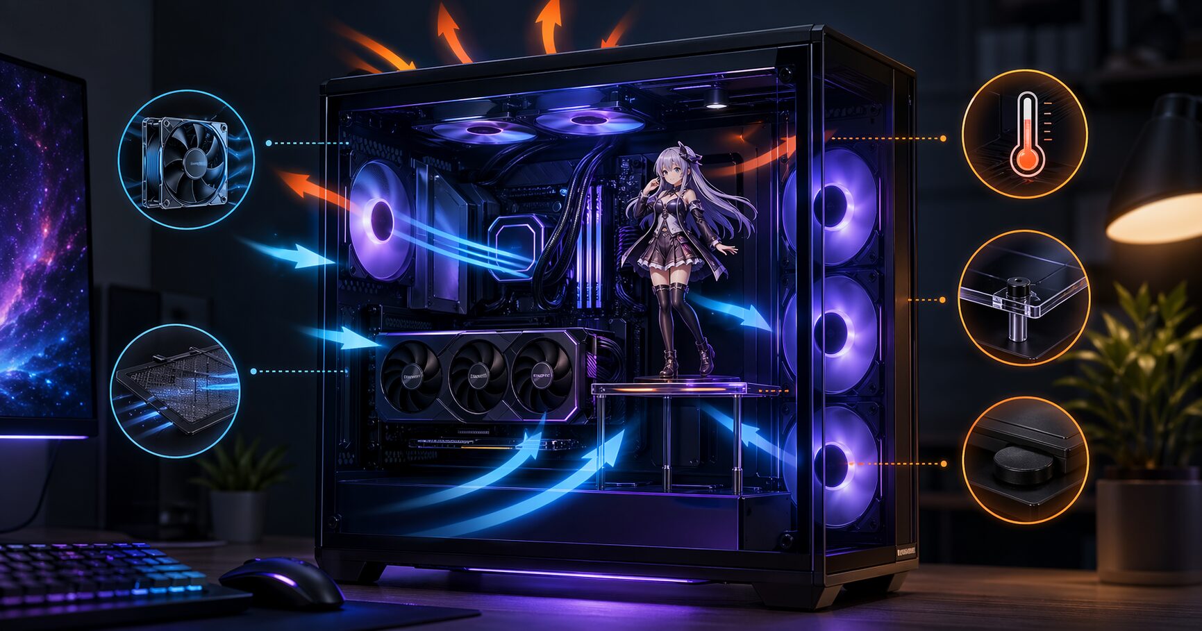 ゲーミングPCの中にフィギュアを入れるのはあり？熱・固定・エアフローの注意点を解説