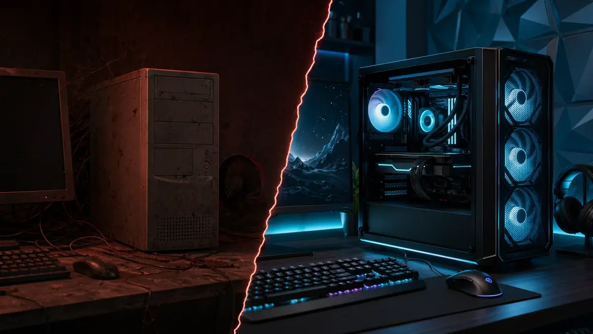 買ってはいけないゲーミングPCと失敗しにくい構成の比較イメージ