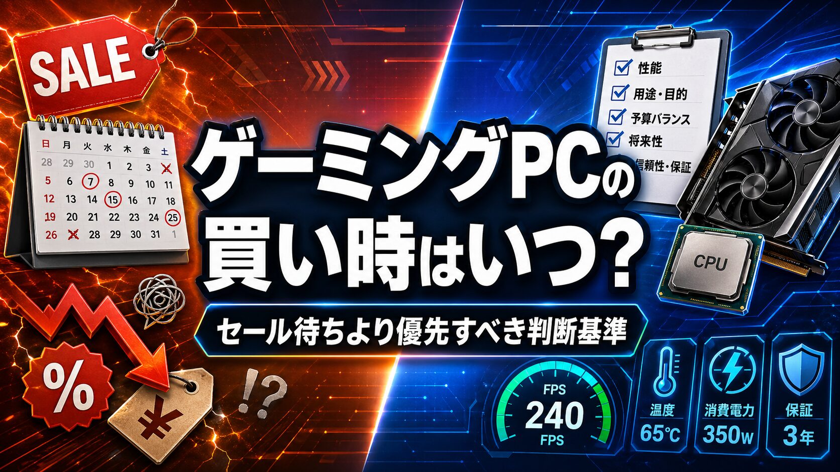 ゲーミングPCの購入タイミング