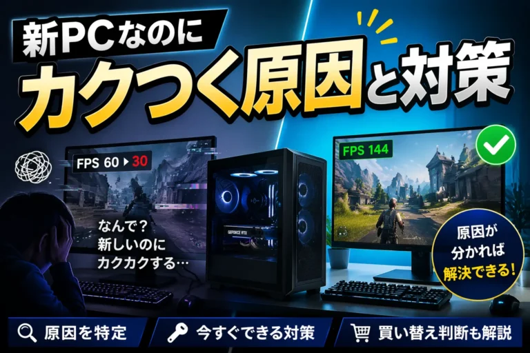 新PCなのにカクつく原因と対策｜FPS・フレームタイムで特定する方法