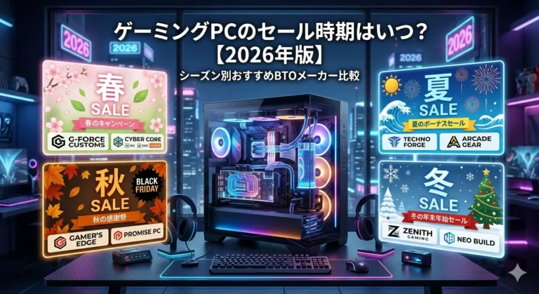 ゲーミングPCのセール時期はいつ？【2026年版】シーズン別おすすめBTOメーカー比較の画像