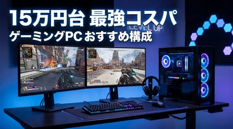 15万円台ゲーミングPCおすすめ5選【2026年最新】フルHD高設定・144fps対応