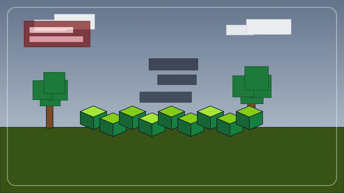 マイクラでスペック不足によりカクつく場面のプレイイメージ
