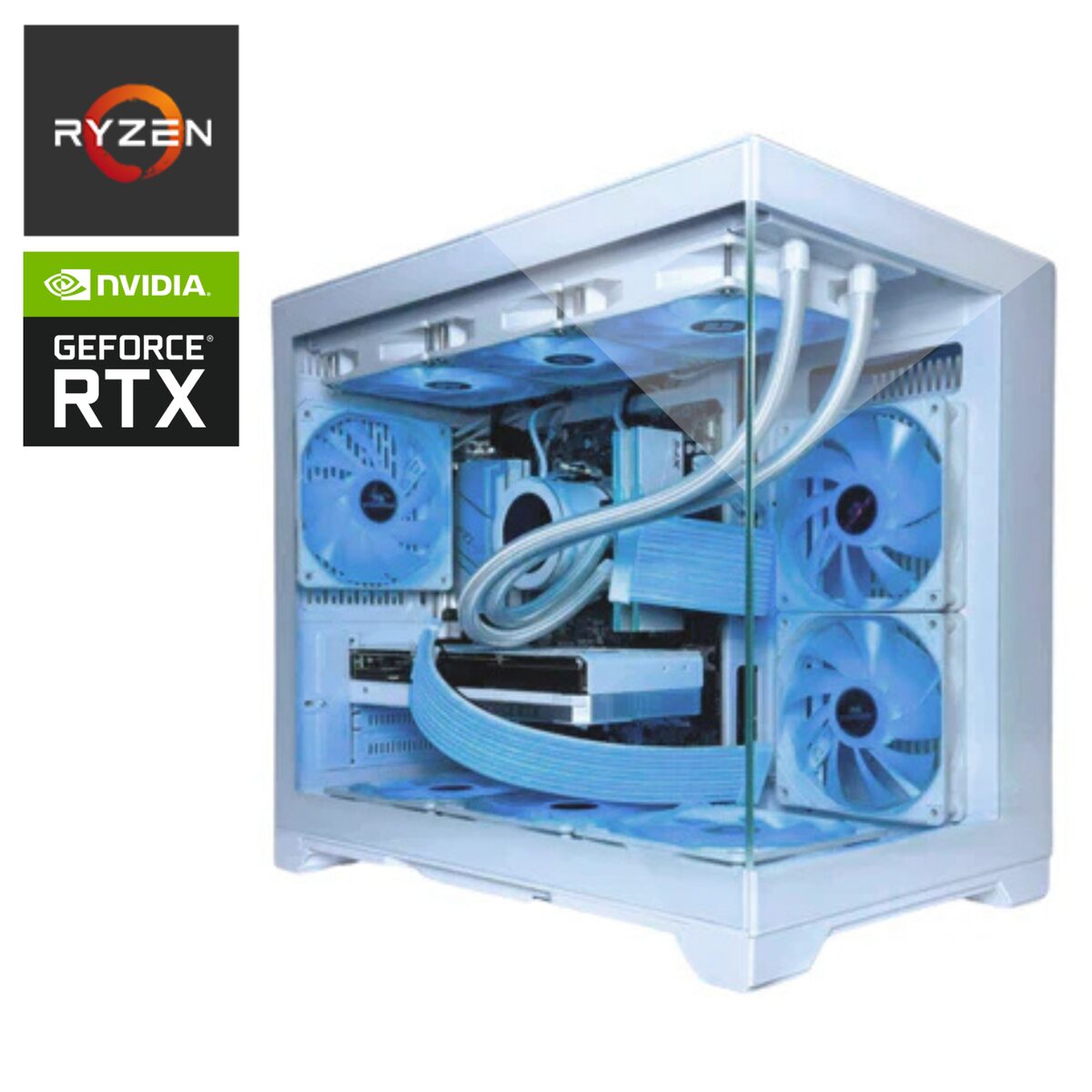 RTX 5070搭載ゲーミングPCおすすめ9選|WQHD・配信・価格別に比較 5 MDL.make MDL_W003 白系ケース(RTX 5070搭載)の本体外観