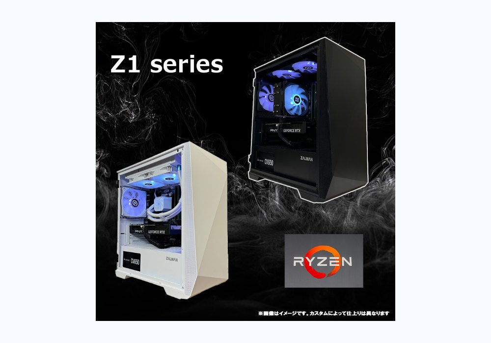 OZgaming Z1series Ryzen7 9800x3D RTX5070の製品画像
