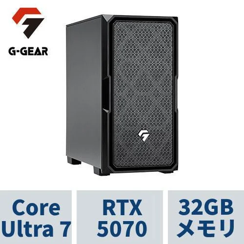 ゲーム配信PCおすすめ5選|RTX 5070搭載・OBS配信に必要なスペックと選び方【2026年版】 2 TSUKUMO G-GEAR GE7J-K257B CP4 RTX 5070搭載モデルの公式商品画像
