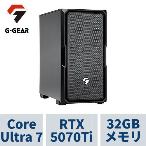ゲーム配信PCおすすめ5選|RTX 5070搭載・OBS配信に必要なスペックと選び方【2026年版】 3 TSUKUMO G-GEAR GE7J-K257BH CP2 RTX 5070 Ti搭載モデルの公式商品画像