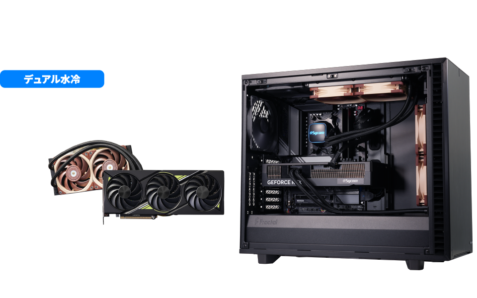 Sycom G-Master Hydro X870A Ryzen7 9700X RTX 5070 Ti 水冷ゲーミングPCの商品画像
