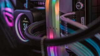 gaming pc rgb parts closeup