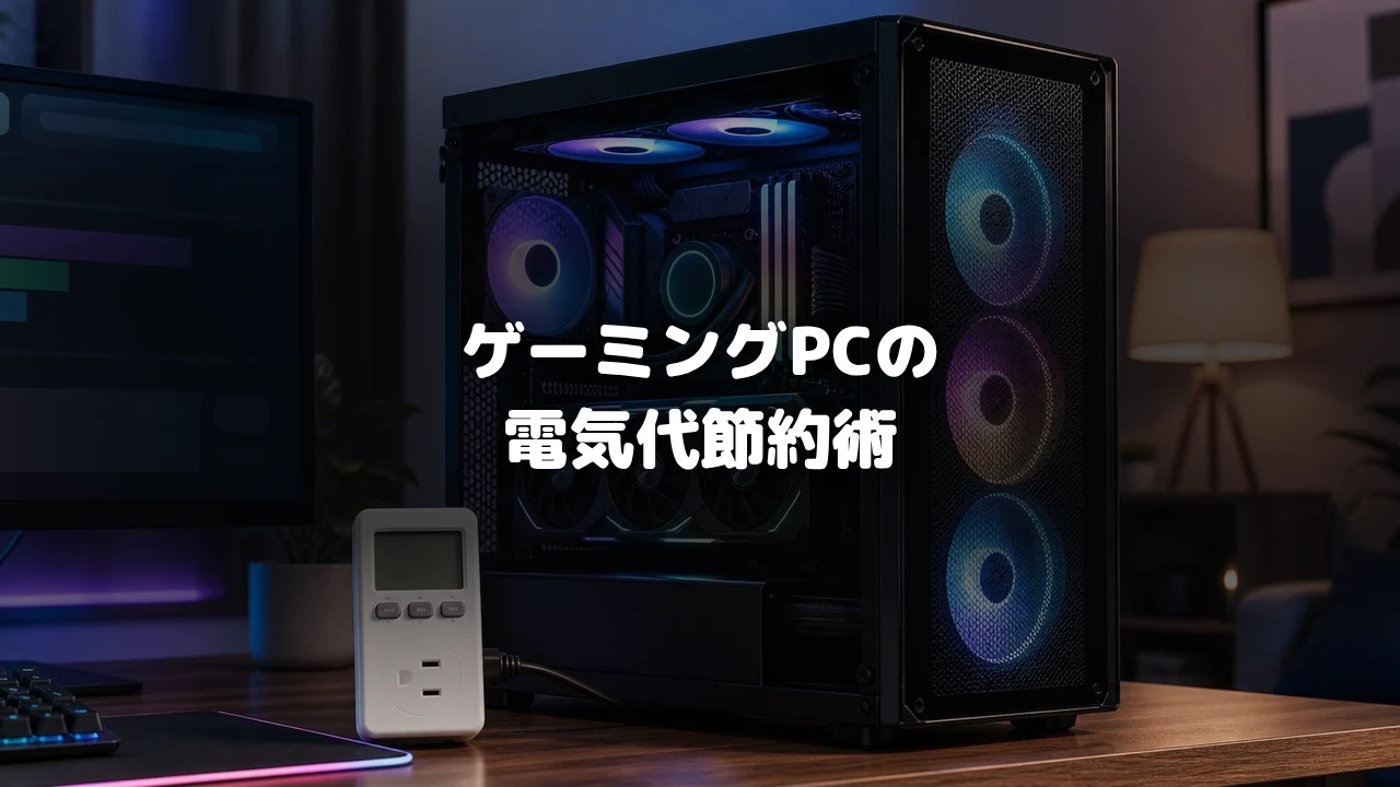 ゲーミングPCの電気代節約術を解説する記事のアイキャッチ画像