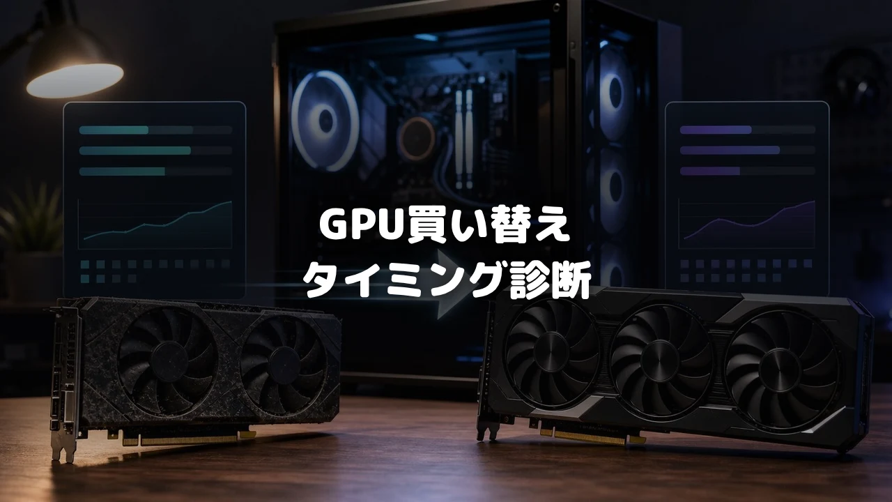 GPU買い替えのタイミングを診断する記事のアイキャッチ画像